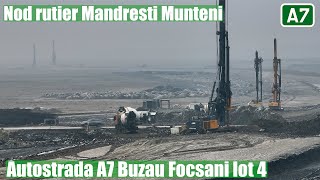 AUTOSTRADA A7 Buzau Focsani  lot 4  Nod rutier Mandresti Munteni  26012023 Autostrada Moldovei [upl. by Helsell]