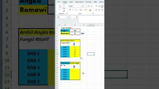 Buat Angka Romawi belajarexcel exceltips excel [upl. by Lila]