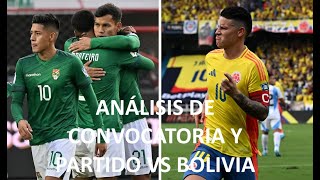 ANALISIS CONVOCATORIA POSIBLE XI Y PREDICCIÓN VS BOLIVIA [upl. by Chafee848]