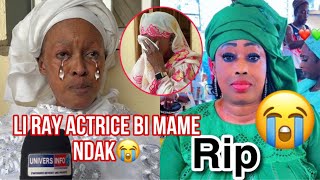 Alakhouakbar😭 Li Mo Raye Ndeye Ndack actrice Commedienne série Dinama nexsa famille inconsolable [upl. by Babs]