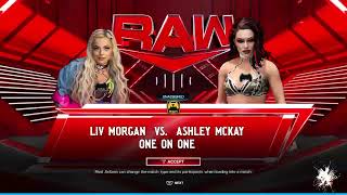 LVI RAW LIV MORGAN VS ASHLEY MCKAY RIVALRY MATCH [upl. by Teragramyram]