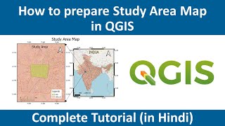 QGIS making a Map  How to prepare study area map in QGIS  Create map layout in QGIS [upl. by Haididej]