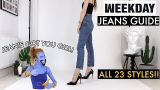 The ultimate tryon guide to womens Weekday jeans  EVERY STYLE  2019 [upl. by Einahpet800]