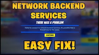 How To Fix Network Backend Services in Fortnite in 2024 [upl. by Adnalahs]