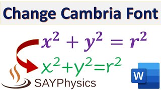 How to change the default equation font in MS Word [upl. by Rim500]