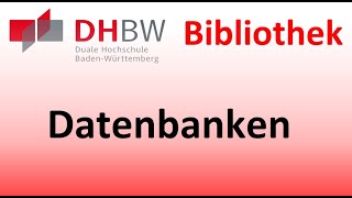 Datenbanken [upl. by Shaffert]