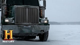 Ice Road Truckers Darrell Hits Trouble  History [upl. by Erminia]