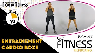 Entrainement Express Cardio Boxe  10 Minutes  GoFitness KICKBOXING [upl. by Yvi]