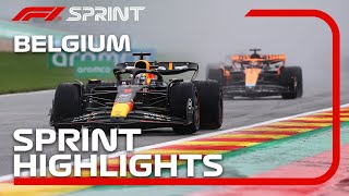 F1 Sprint Highlights  2023 Belgian Grand Prix [upl. by Ardnoyek582]