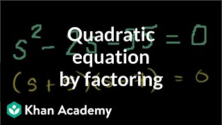 Solving a quadratic equation by factoring  Algebra II  Khan Academy [upl. by Corie]