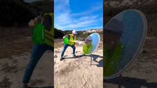 Burning Different Objects with a Solar Concentrator Testing the Power of Sunlight [upl. by Hakvir]