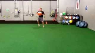 Lacrosse Shot Speed Step Back Medicine Ball Throw [upl. by Ancalin]