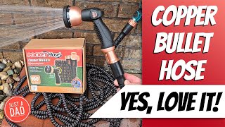 Pocket Hose Copper Bullet Expandable Hose 100 REVIEW [upl. by Ranip]