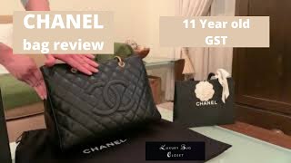 CHANEL Bag Review on an 11 Year old GST bag  Grand Shopping Tote [upl. by Otrevire]