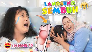 DINAR NANGIS KEJER DIKASIH IPHONE 15 SAAT SAKIT DI RUMAHSAKIT🥺😭 trending viral [upl. by Demahom]