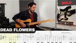 The Rolling Stones  Dead Flowers  Solo  Cover with Tab  Lesson  Tutorial [upl. by Aztiram]