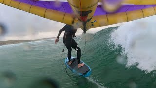 Light wind Big wave Wingfoil session in Cornwall [upl. by Durr]