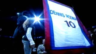 Dennis Rodman Retire No10 Jersey Pistons 2 [upl. by Rudman]