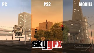 GTA San Andreas  SkyGfx 42  PS2 amp Mobile Graphics Mod  Comparison amp Tutorial [upl. by Mcclenaghan]