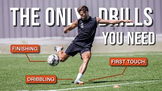 The ONLY MUST DO 10 Drills You NEED to Become a Professional Footballer [upl. by Sartin]