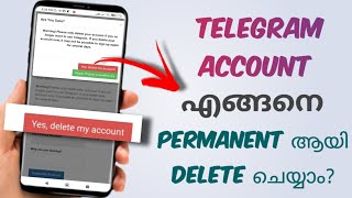 How To Delete Telegram Account Permanently  Malayalam [upl. by Netsrik]