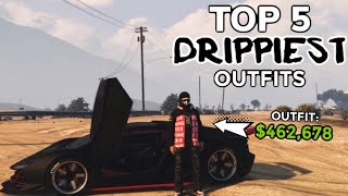 Top 5 DRIPPIEST OUTFITS In GTA 5 Online [upl. by Shatzer685]