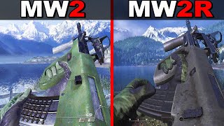 MW2 vs MW2 Remastered  All Weapons Comparison MW2 vs MW2CR [upl. by Josy307]