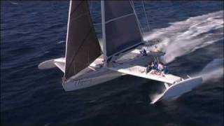 Hydroptere  world sailing record  51 knots [upl. by Atinaujnas992]