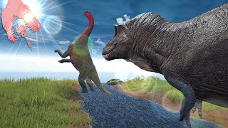 The Isle  Trex Vs Camarasaurus Shant 1v1  Massive Herd  Trike And Theri Slaughter Gameplay [upl. by Ddahc7]