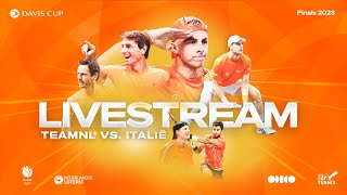 Livestream Davis Cup Finals Malaga 2023 TeamNL  Italië  KNLTB [upl. by Madelyn139]