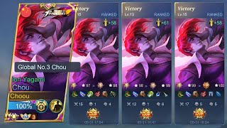 HOW TO PLAY SOLO RANK CHOU BEST BUILD AND EMBLEM CHOU 2023 [upl. by Claude656]