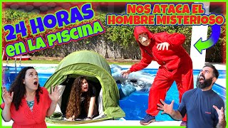 24 HORAS en LA PISCINA EL HOMBRE MISTERIOSO NOS ATACA en LA ALBERCA 🎞 FAMILIA CLODETTAMI TV [upl. by Riggs]