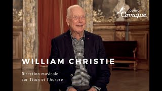 Rencontre avec William Christie  Titon et LAurore [upl. by Tisbe]