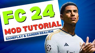 How To Install Mods in FC 24 Gameplay amp Career Realism  FC 24 FIRST EVER MOD TUTORIAL [upl. by Luciano525]