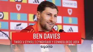 Ben Davies quotNi wedi neud y job unwaith yn erbyn nhw felly mwy or un pethquot  Twrci v Cymru [upl. by Florine]