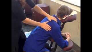 Chair Massage  Kneading Technique [upl. by Wirth]