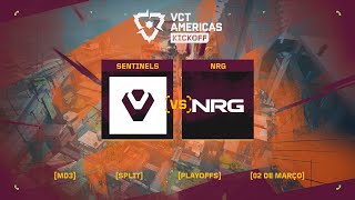 NRG x Sentinels Mapa 3 Split  VCT Americas Kickoff [upl. by Raviv]