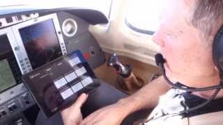 Bruce Dickinson flying Eclipse Jet Makes Test Fllght with New RocketRoute iPad App [upl. by Yelyac]