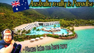 American Reacts to Hayman Island Great Barrier Reef Australia [upl. by Aiclid549]