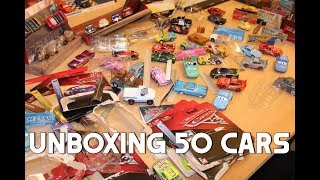 Unboxing 50 Disney Cars Diecasts Piston Cup World Grand Prix Radiator Springs Road Trip [upl. by Leima]