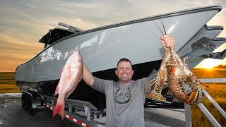 First Trip on the NEW BOAT Catch Clean Cook Insetta 35IFC with twin 300hpr Suzuki Outboards [upl. by Charmian]