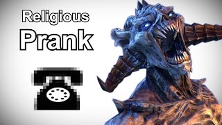 Molag Bal Calls Religious Hotlines  Skyrim Prank Call [upl. by Akemehc]