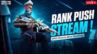 Grandmaster Live Rank Push Free Fire Telugu  Munna Bhai is Live  Telugu Gaming Live MBG [upl. by Milan]