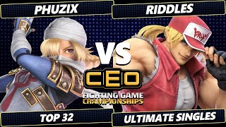 CEO 2024  Phuzix Sheik Vs Riddles Terry Kazuya Smash Ultimate  SSBU [upl. by Tterrej]