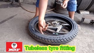 tubeless tyre fitting  tubeless tyre [upl. by Ailene]