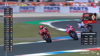 SPRINT RACE MOTOGP ASSEN 2024 🏁❗MARC CRASH 😱TT ASSEN CIRCUIT❓dutchGP MotoGP™️24 REPLAY TV [upl. by Nylrahs295]