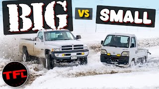 Kei Truck vs Cummins Does Size Matter In The Snow [upl. by Eelasor]