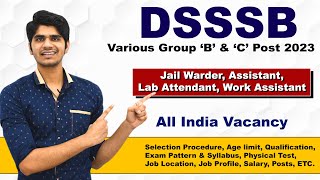 DSSSB Various Group C Post Recruitment 2023  Jail Warder Assistant Lab Attendant  Full Details [upl. by Eupheemia]