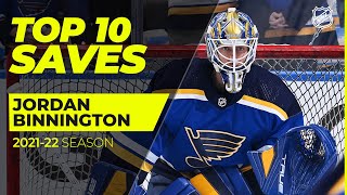 Happy Birthday 🥳 Jordan Binnington  Top 10 Saves from 202122 [upl. by Neitsabes]