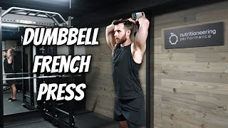 Standing Single Dumbbell French Press For Triceps [upl. by Colon]